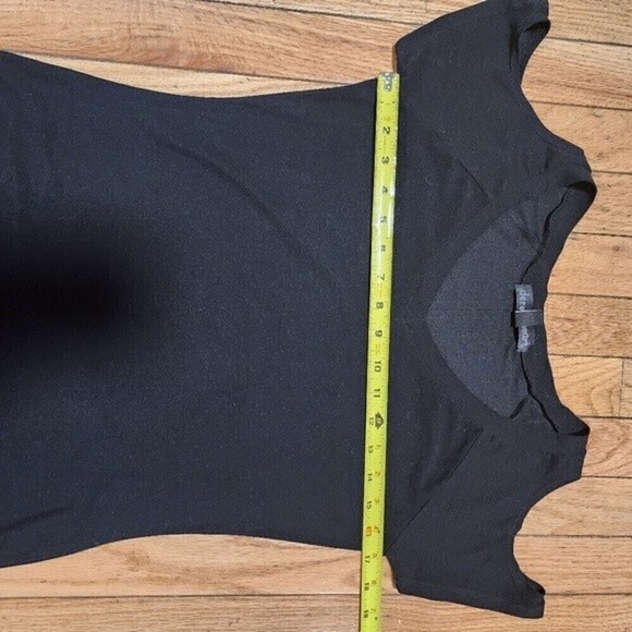 𝅺WOMEN'S Large Black Short Sleeve Cold Shoulder Dress - Picture 9 of 12